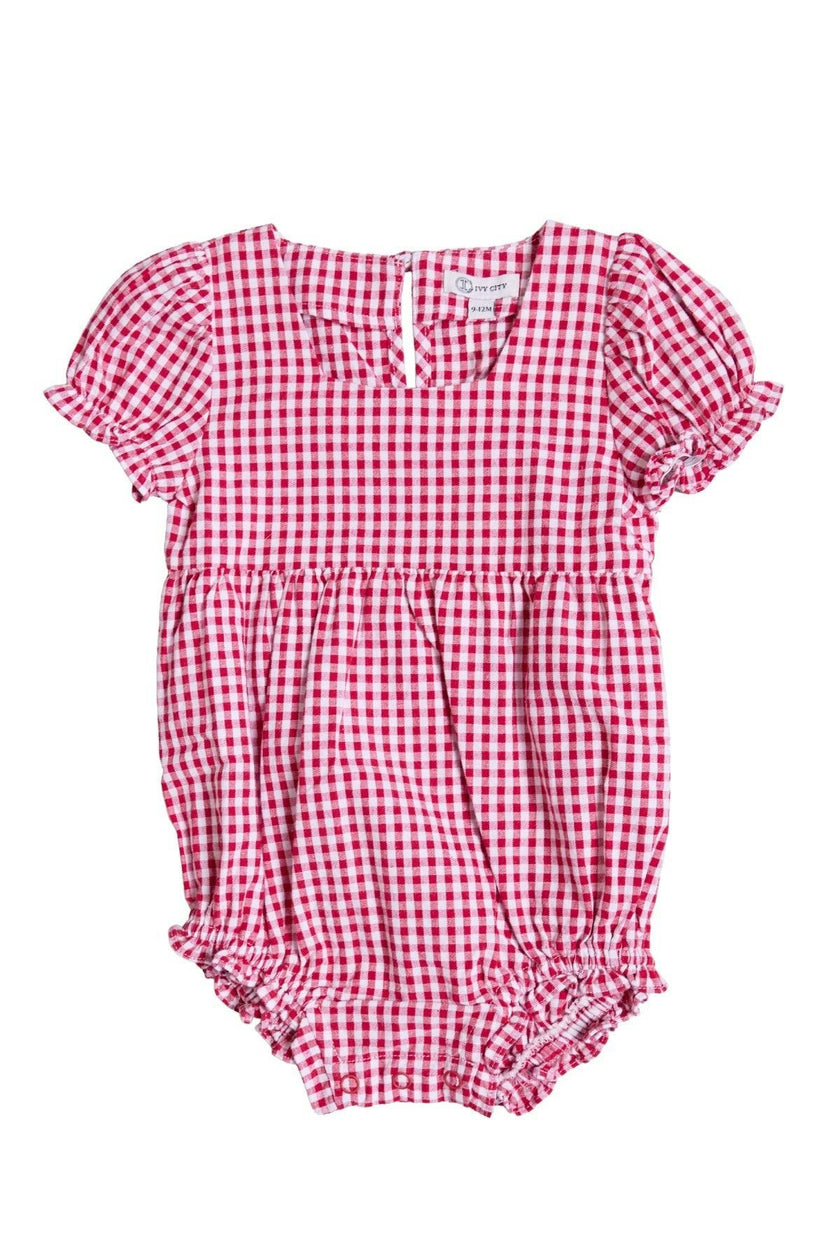 Baby Jessie Romper in Red Gingham
