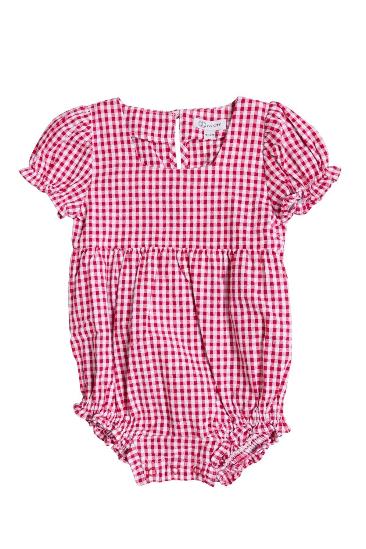Baby Jessie Romper in Red Gingham