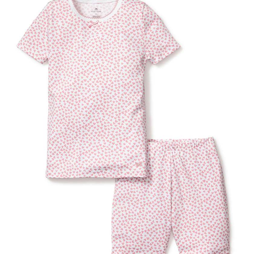 Kid's Pima Snug Fit Pajama Short Set in Sweethearts