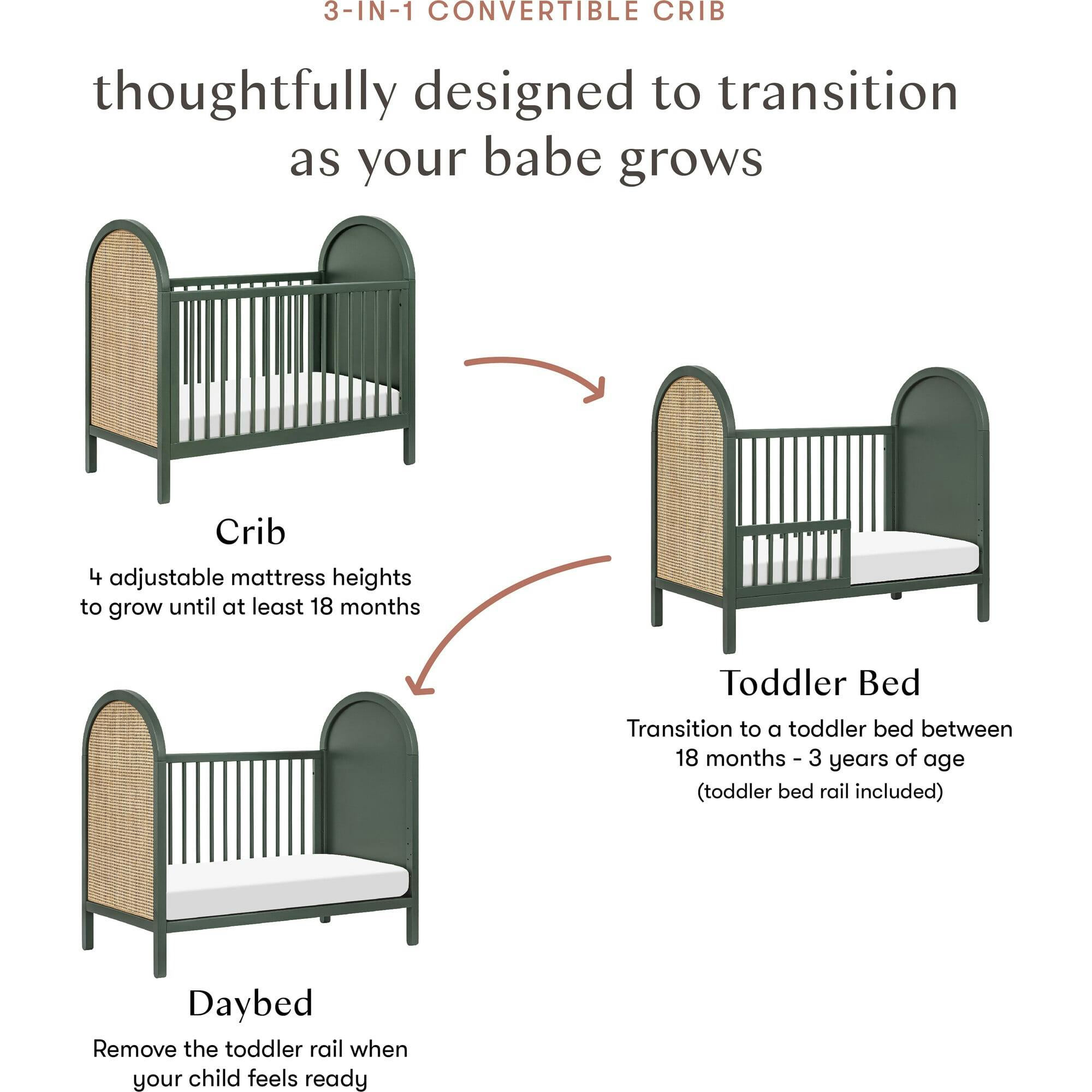 Bondi Cane 3-in-1 Convertible Crib
