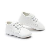 White Lace-Up Baby Shoes