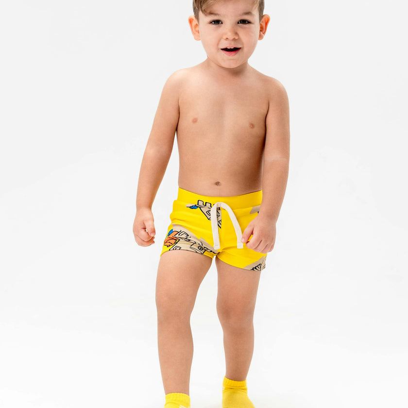 Multicolor Plaid Print Cotton Shorts