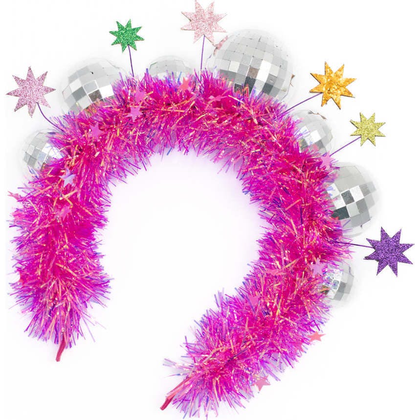 Pink Disco Ball Party Novelty Headband