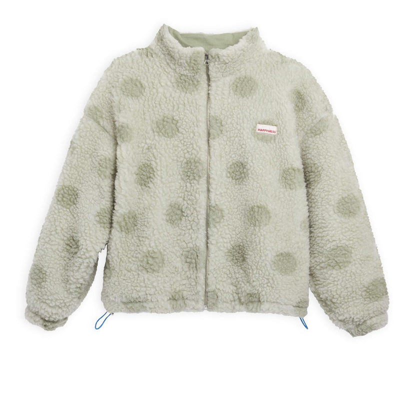 adult wool bomber jacket - polka dots