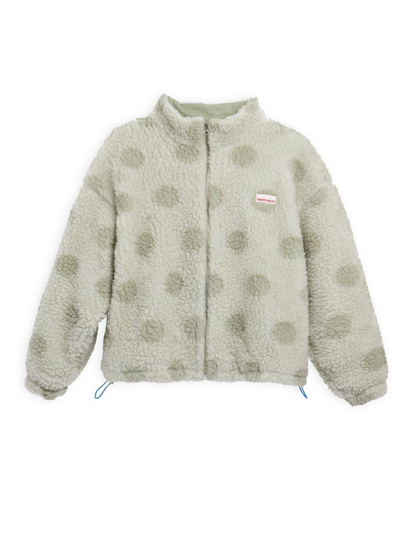 adult wool bomber jacket - polka dots