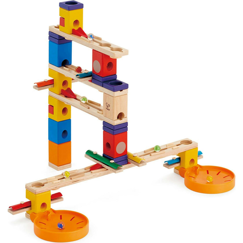 Quadrilla Wooden Marble Run Construction Playset
