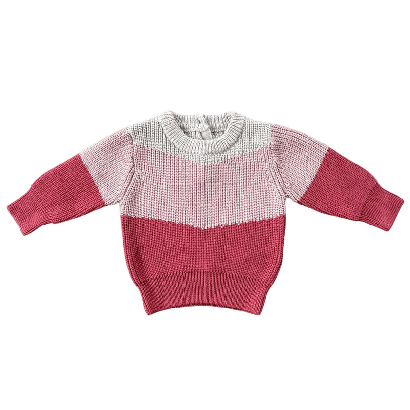 Girl's Colorblock Knit Sweater