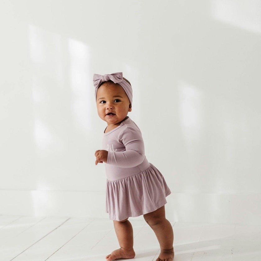 Girl's Bodysuit Dress Set Winter Floral