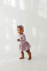 Girl's Bodysuit Dress Set Winter Floral