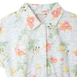 BONPOINT Gisele Island Print Poplin Dress