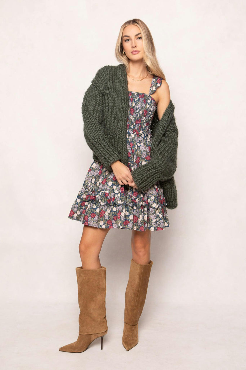 Blossom Dress in Navy Meadow