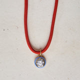 Blue Enamel Bezel Charm