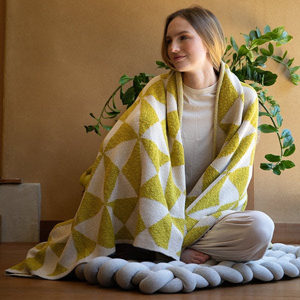 Trikona Organic Cotton Knit Throw Blanket