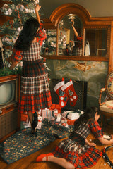 Mini Madeline Dress in Mixed Plaid