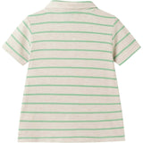 Boys Striped Waffle Polo Set | Oatmeal Dino