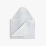 Picnic Gingham Children's Hooded Towel - Blue