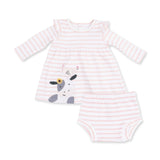 Cows Pink - Long Sleeve Dress with Ruffle and Bloomer (2T-4T Dress Only)