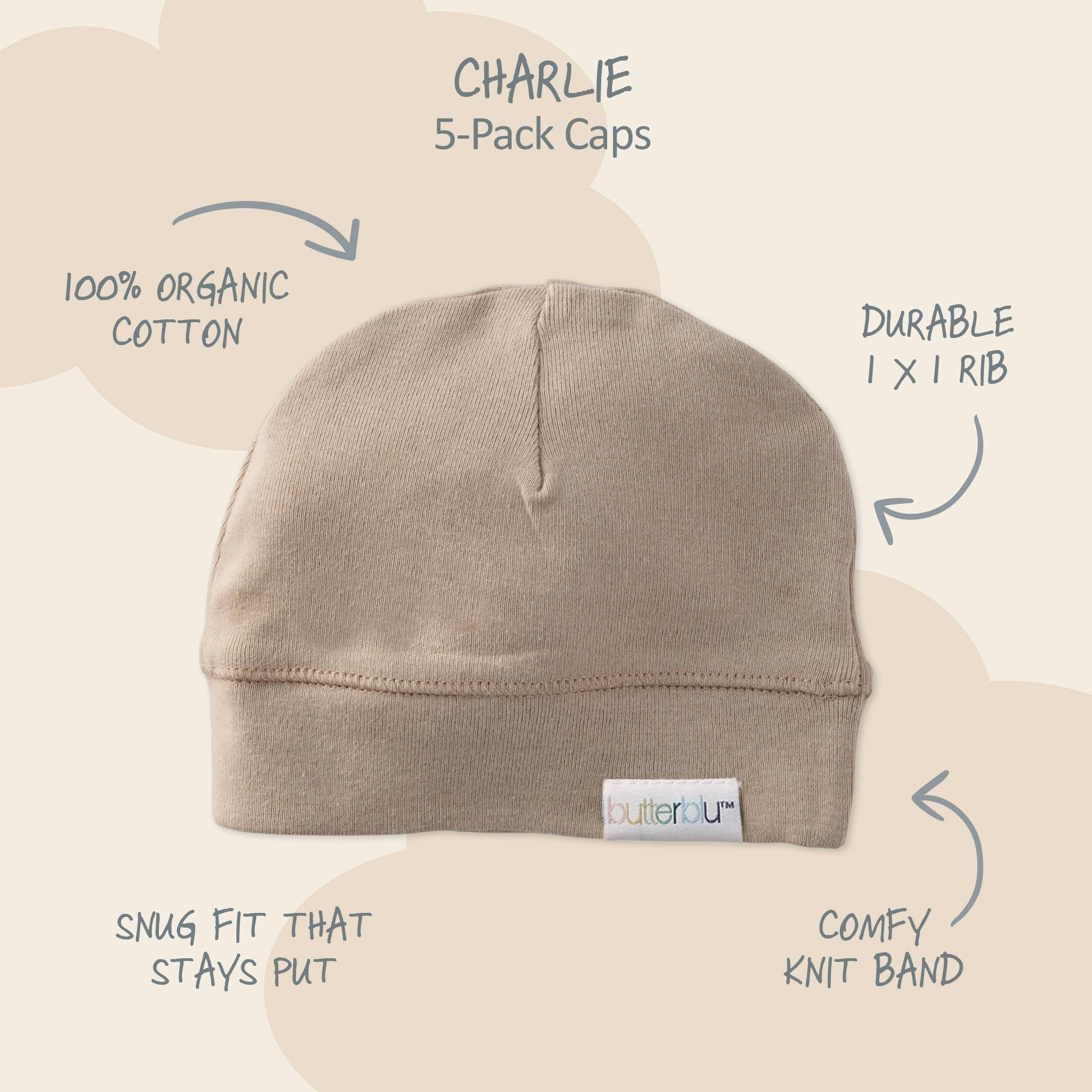 CHARLIE 5-Pack Baby Hats