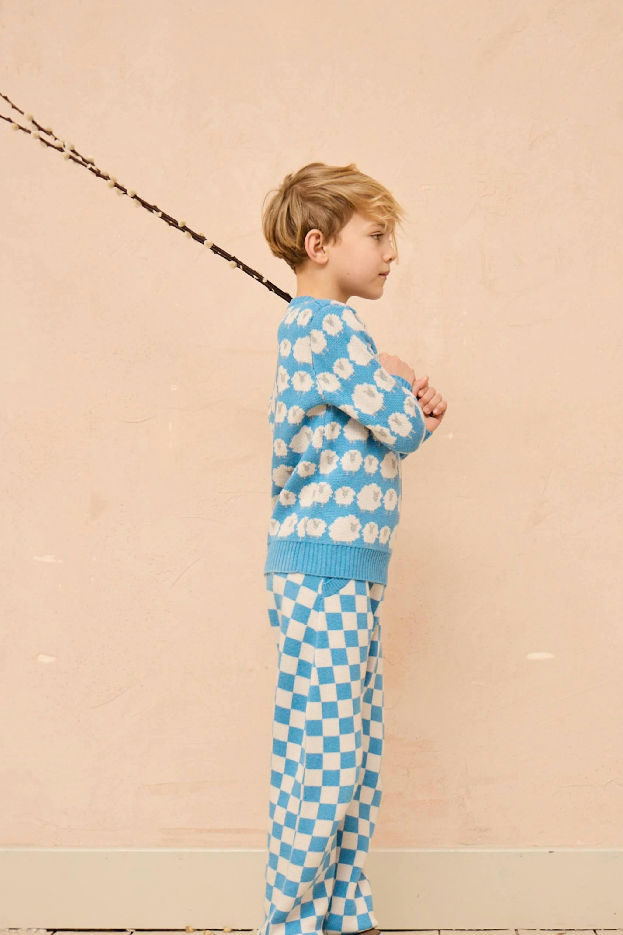 Flock of Sheep Jumper | Iceland Blue