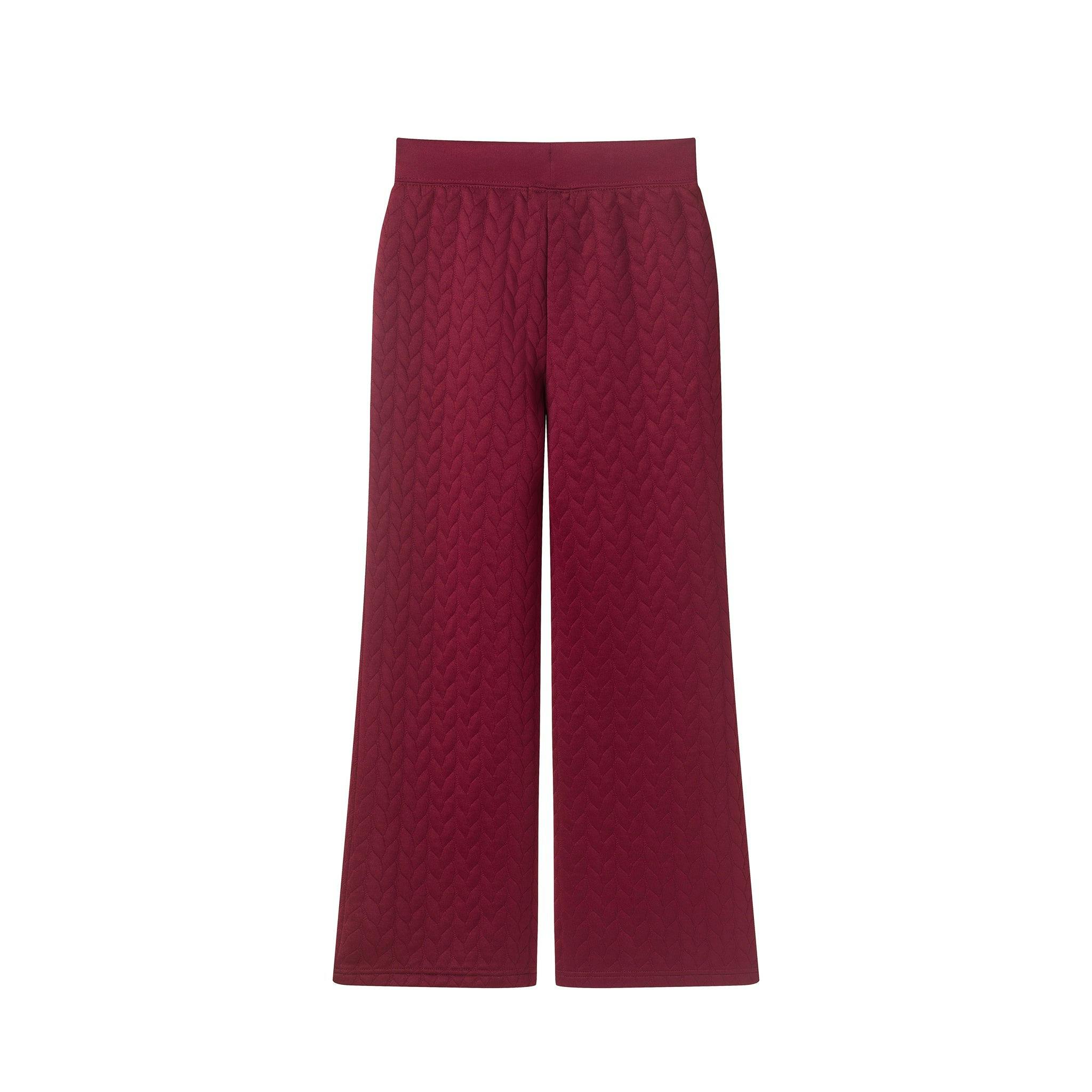 Tween Girls Quilted Lounge Pant | Berry Pink