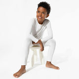 Milk White Bamboo Kids Pajamas