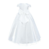 White Bow Long Brea Dress