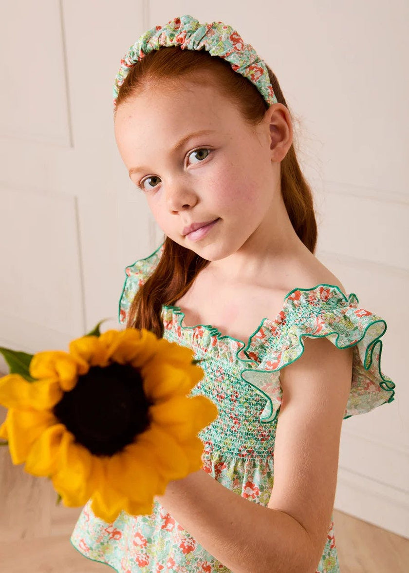 Mabel Floral Blouse in Green (2-12yrs)