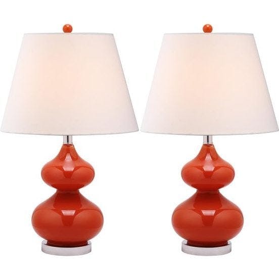 Set of 2 Eva Double Gourd Glass Lamps