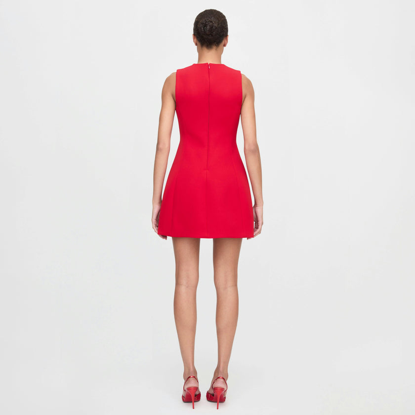 The Blythe Bow Dress - Red with Red Bows