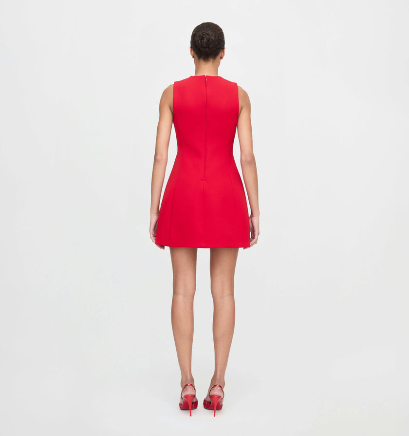 The Blythe Bow Dress - Red with Red Bows