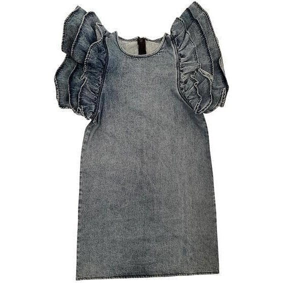 Denim Ruffle Dress