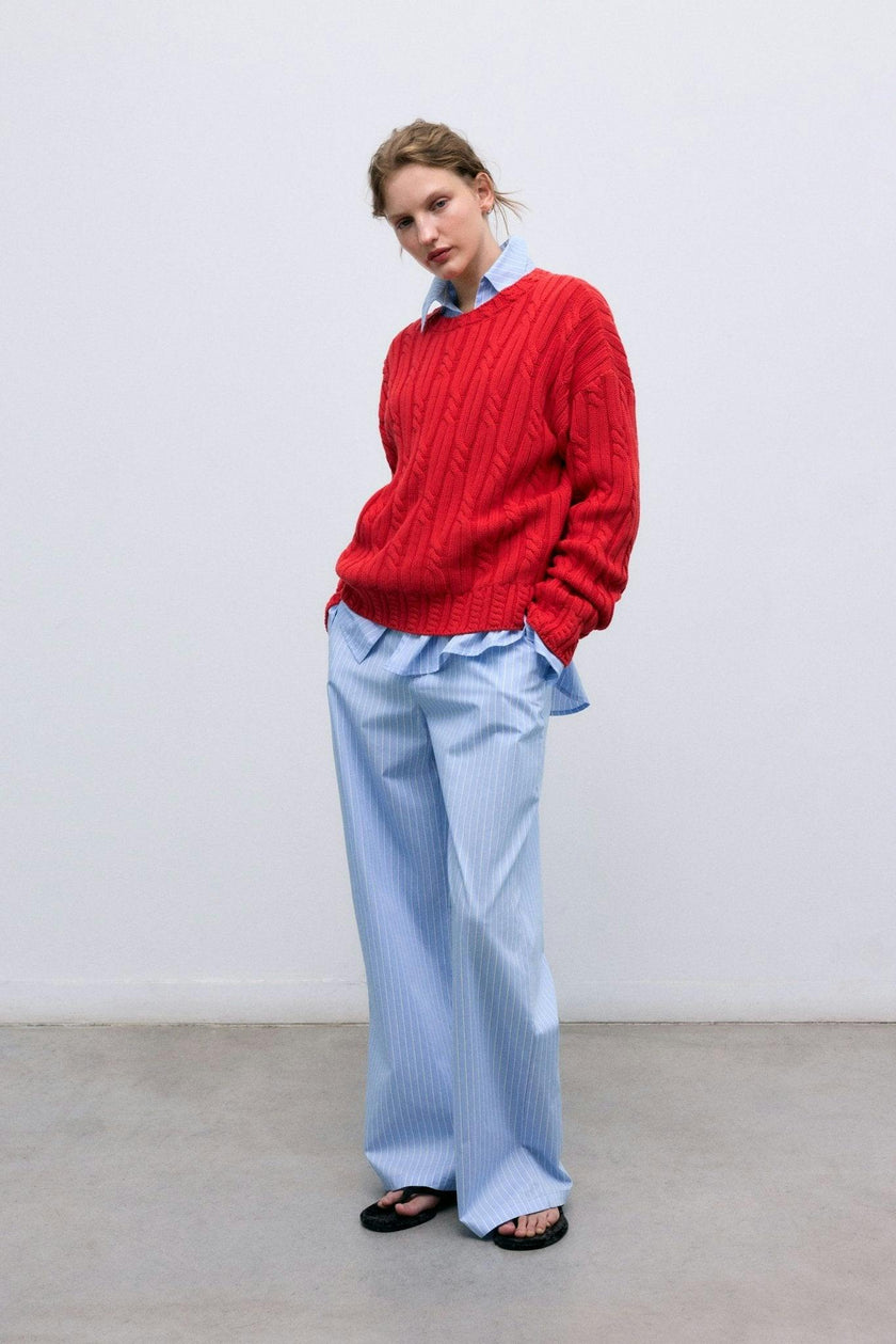 Aura Woman Pant Vista Blue Stripes