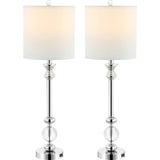 Erica Crystal Candlestick Lamps With USB Port