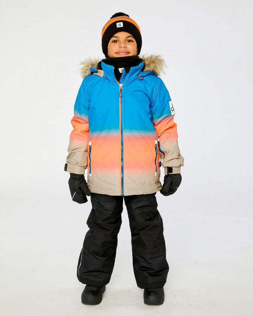 Two Piece Play Snowsuit Blue And Orange Gradient