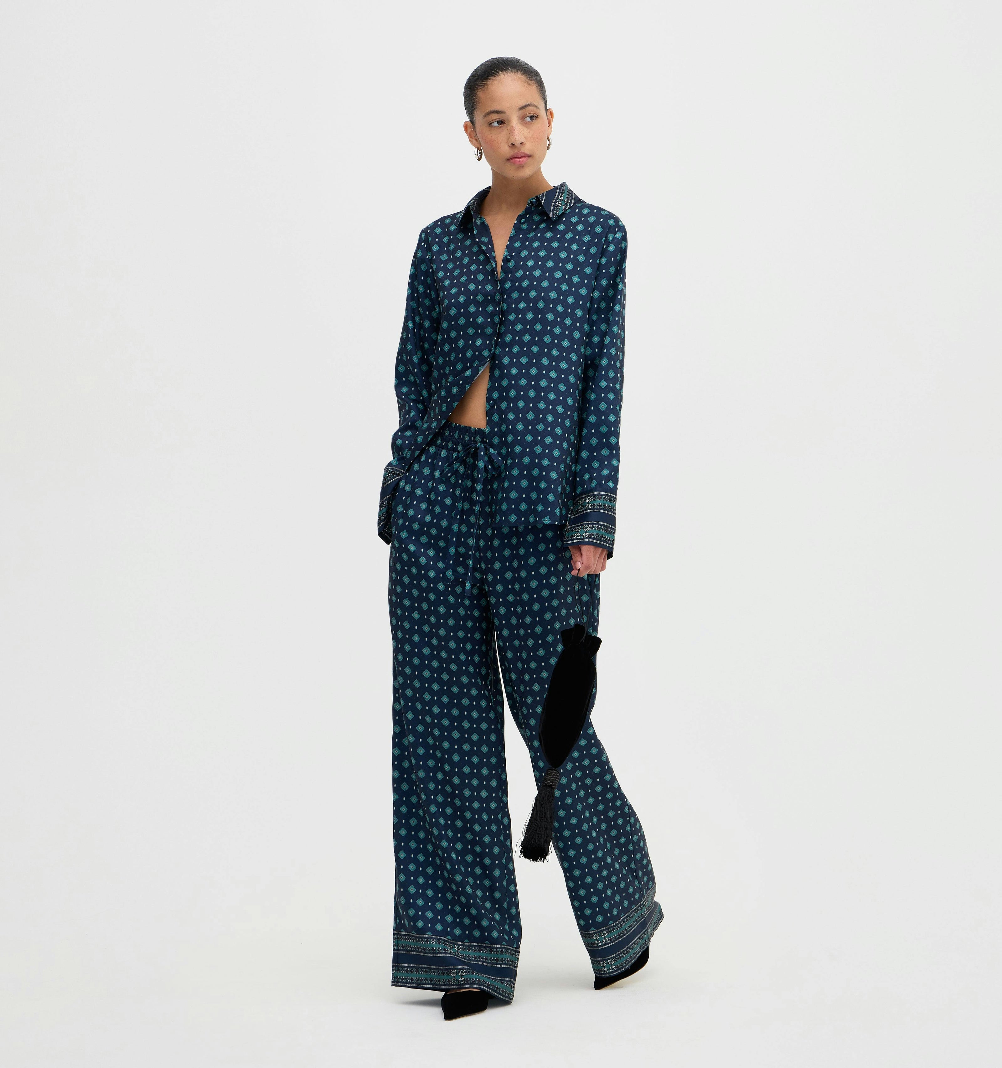 The Maxime Pant - Juniper Foulard