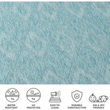Courtyard August Indoor/Outdoor Rug, Turquoise