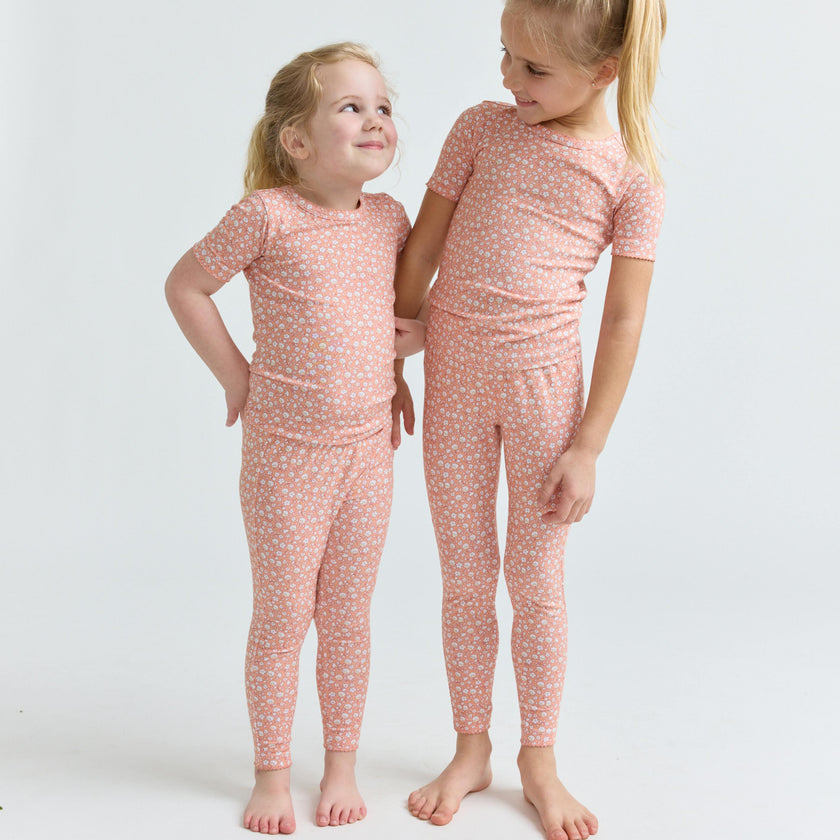 girls melone floral pima pajama set