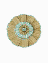 Lorna Murray x La Coqueta Sage Floral Stripe Beauty Point Woman Grass Hat