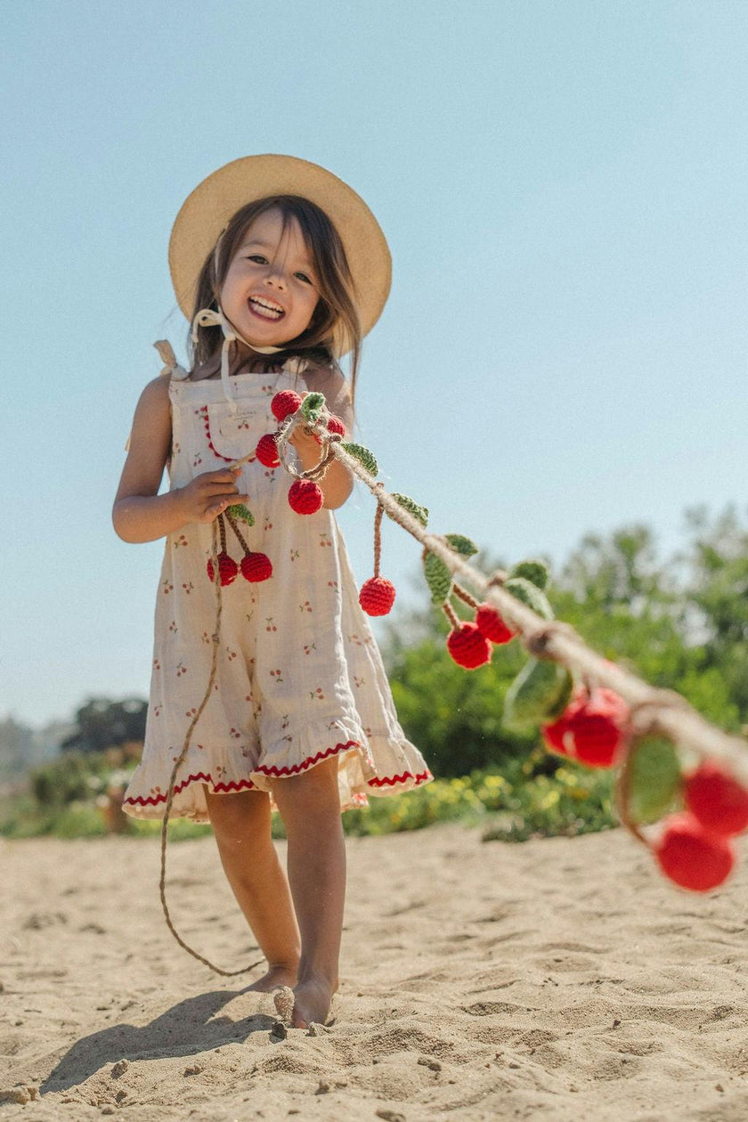 Isola Romper in Cherry