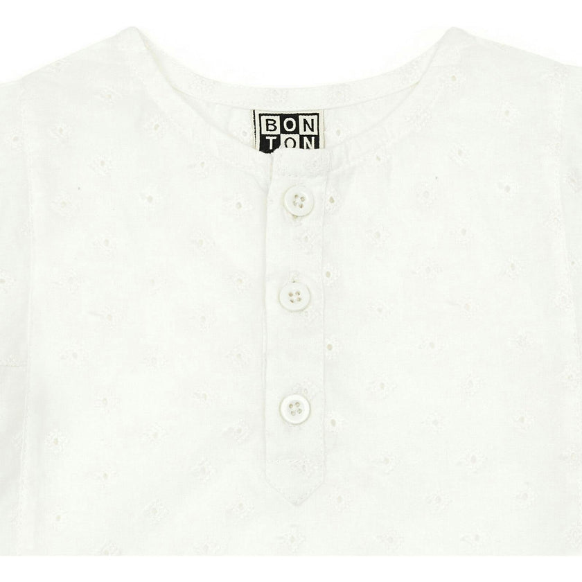 BONTON Classic Eyelet Cotton Baby Shirt
