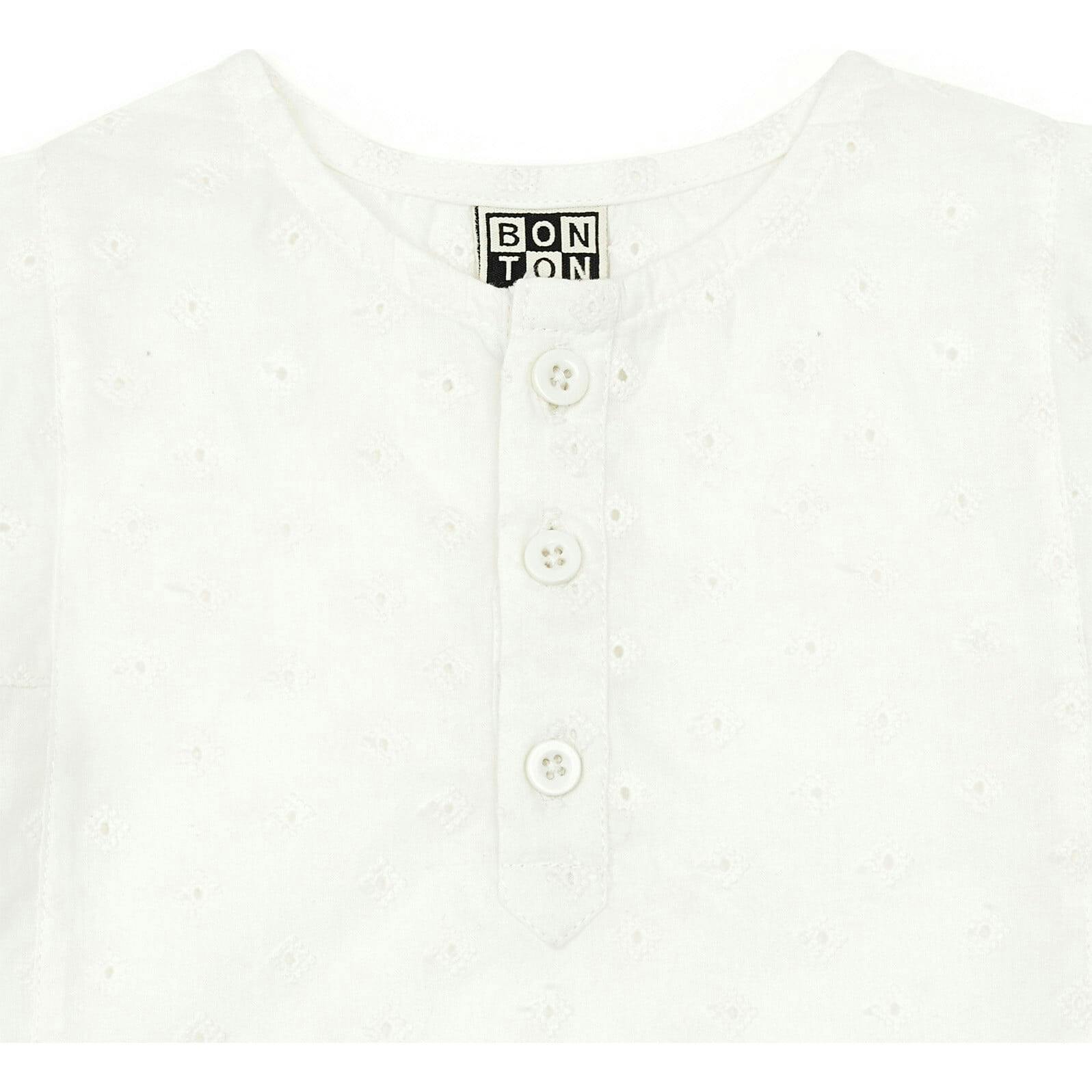 BONTON Classic Eyelet Cotton Baby Shirt