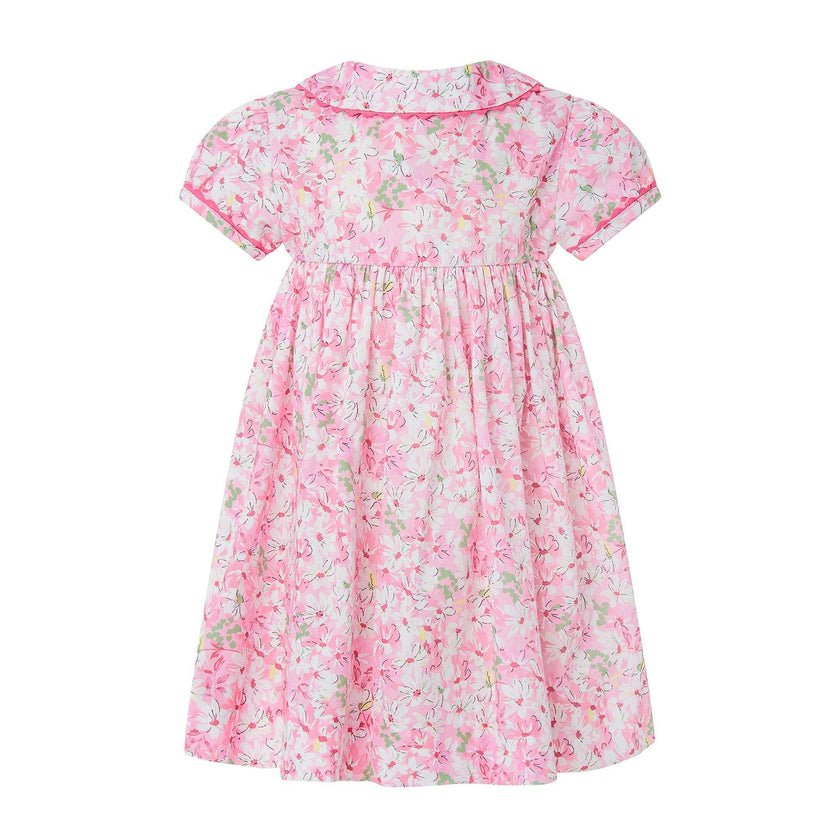 Pink Daisy Button-front Dress & Bloomers