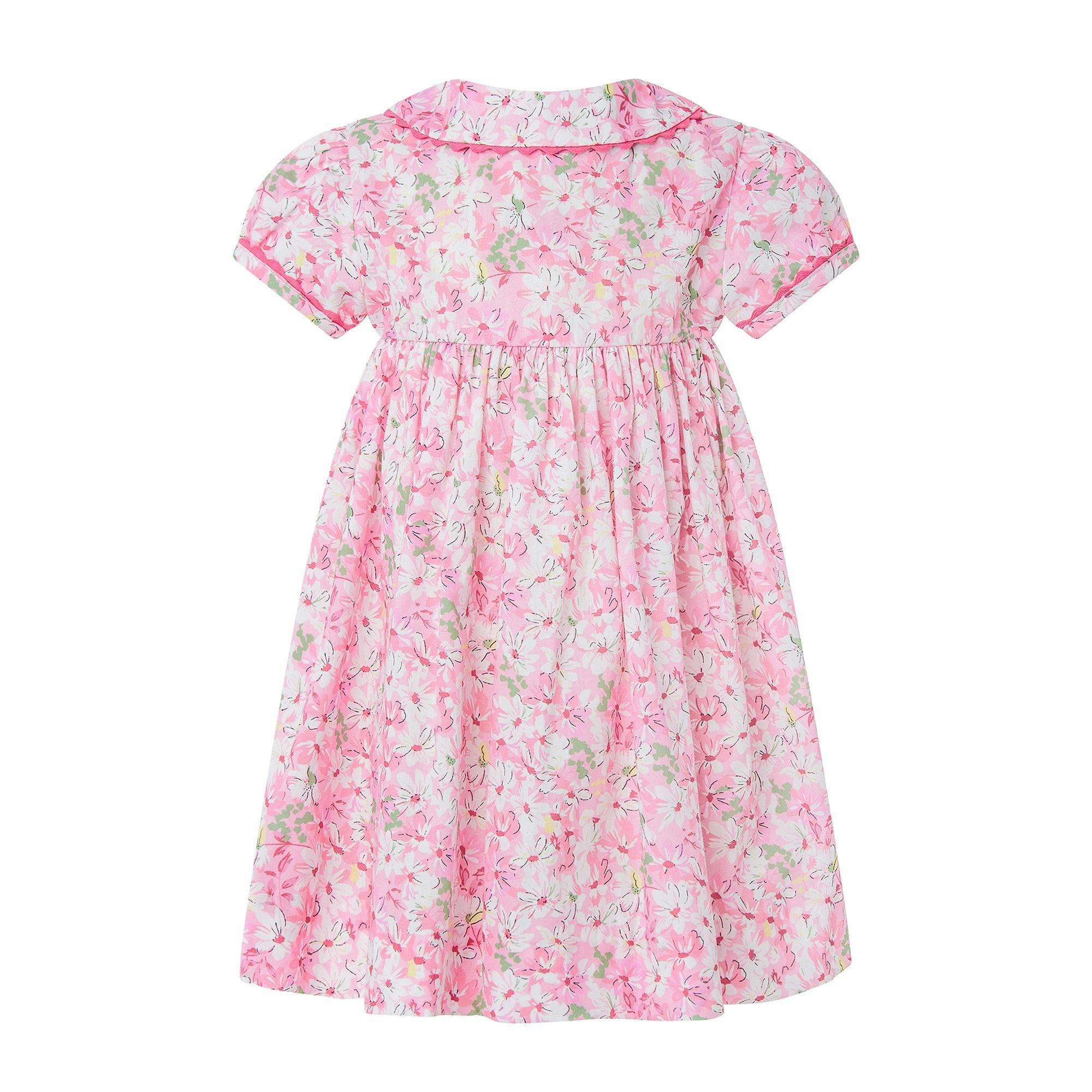 Pink Daisy Button-front Dress & Bloomers