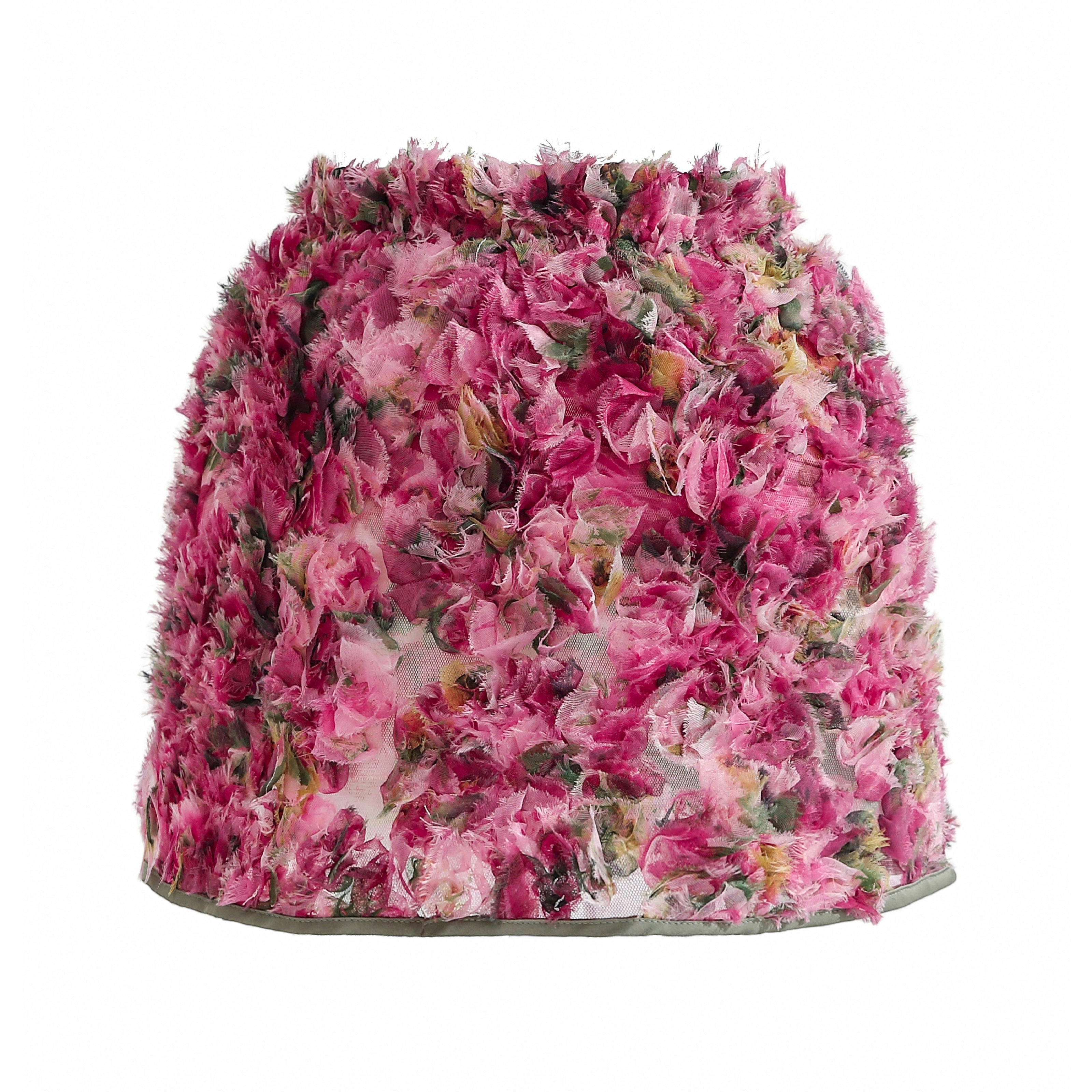 Pink Zinnia Textured Skirt Set