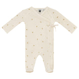 Cotton Velour Leaf Print Onesie