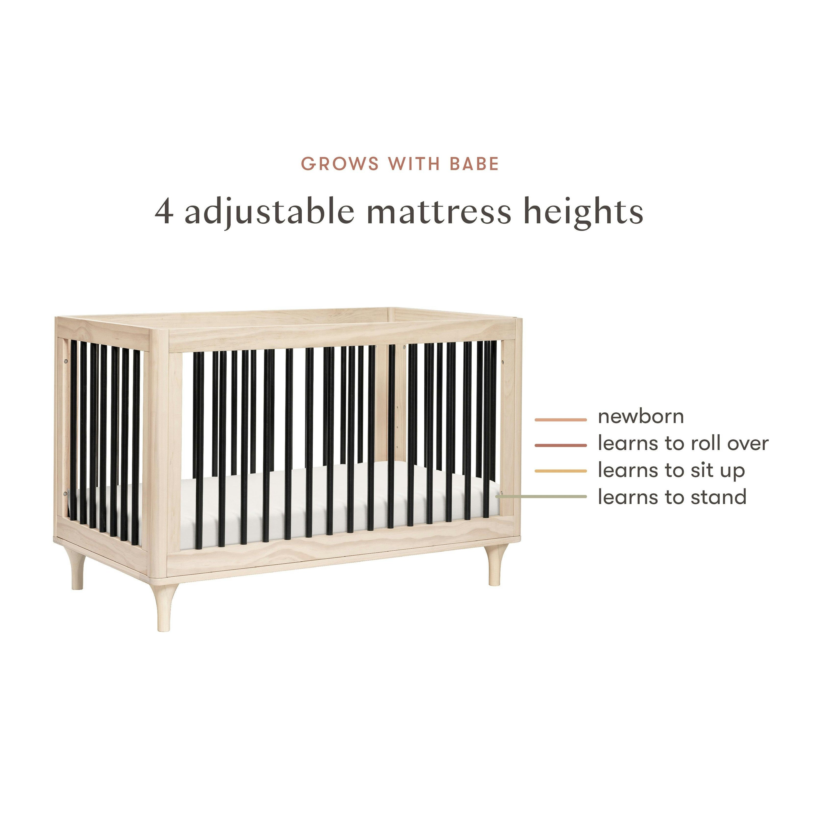 Babyletto Lolly 3-in-1 Convertible Crib with Toddler Bed Conversion Kit
