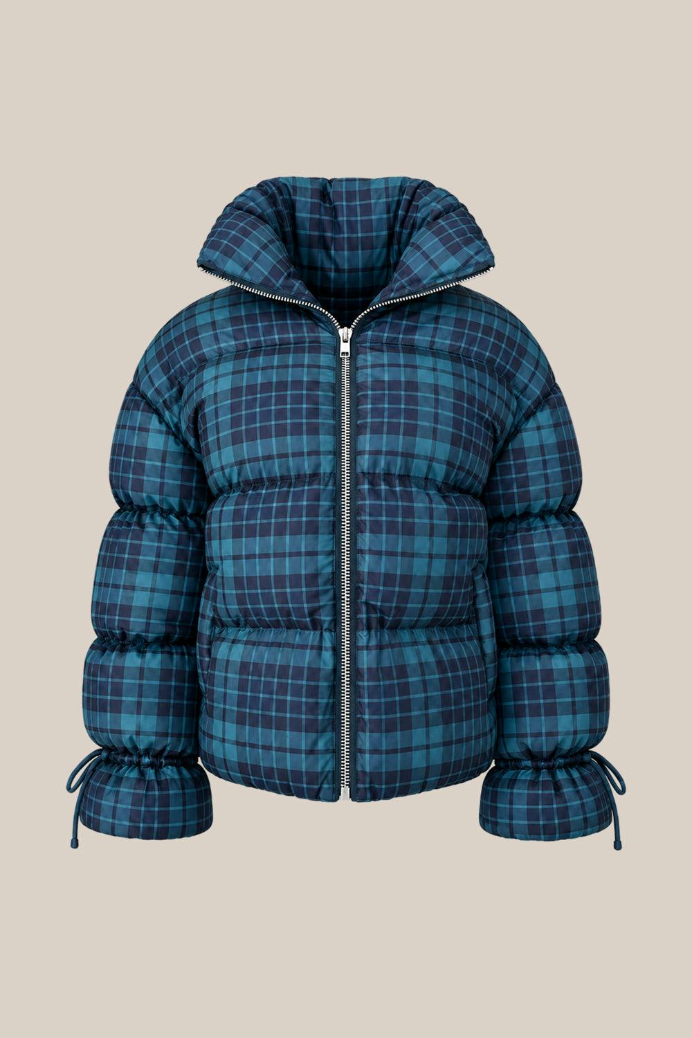 Devon Coat in Blue Plaid