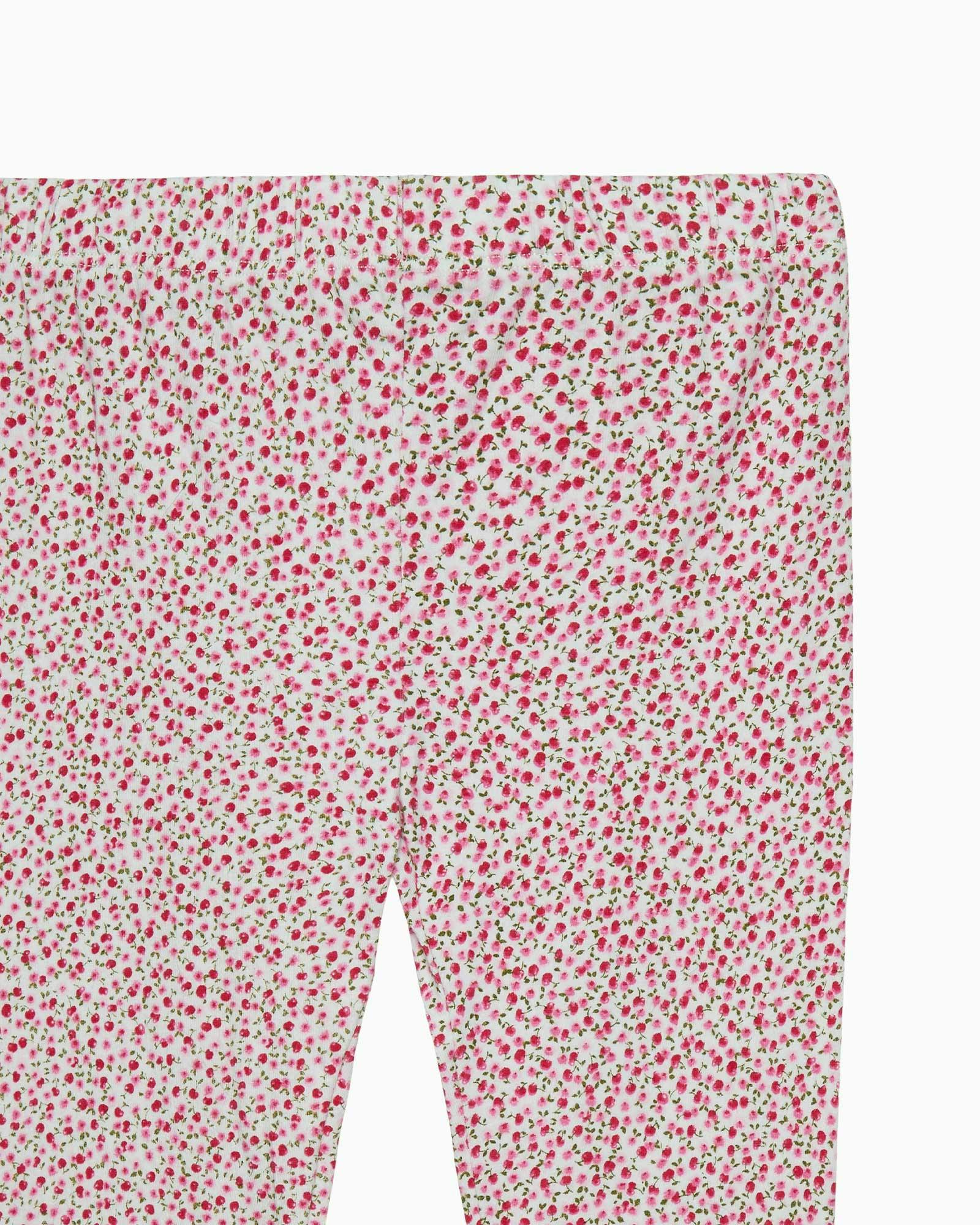 Leggings in Red Cherry Floral