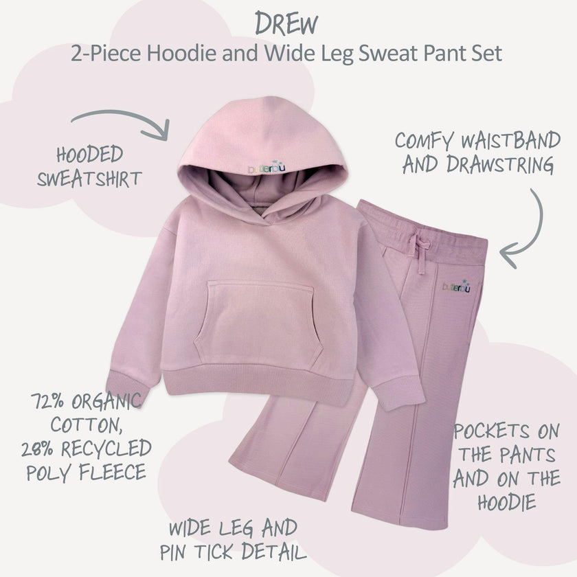DREW Hoodie and Wide Leg Pant Set
