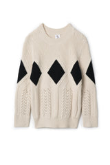 Diamond Pointelle Knit Sweater